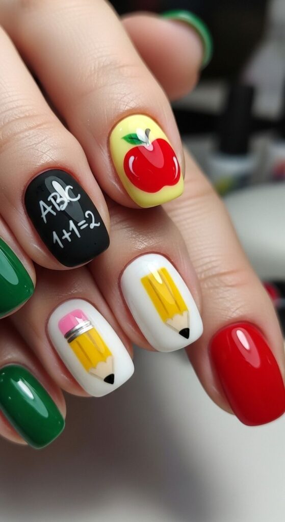 School Nail Designs